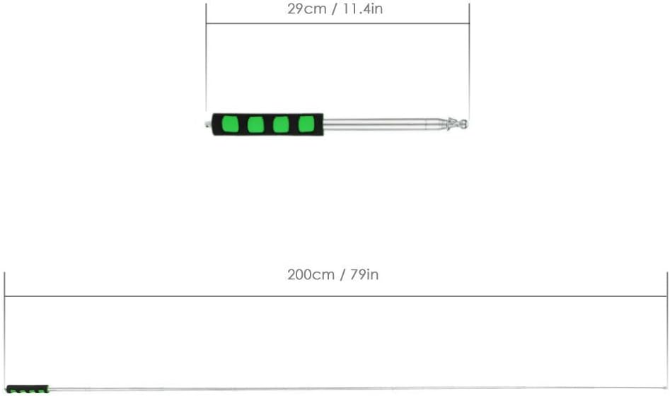 AKOAK Portable Collapsable Pole 79" Stainless Steel Telescoping Flagpole Banner Tour Guide Teachers Flag Sign with Non-slip Sponge Cover Grip Handle(Black+Green) - Image 3