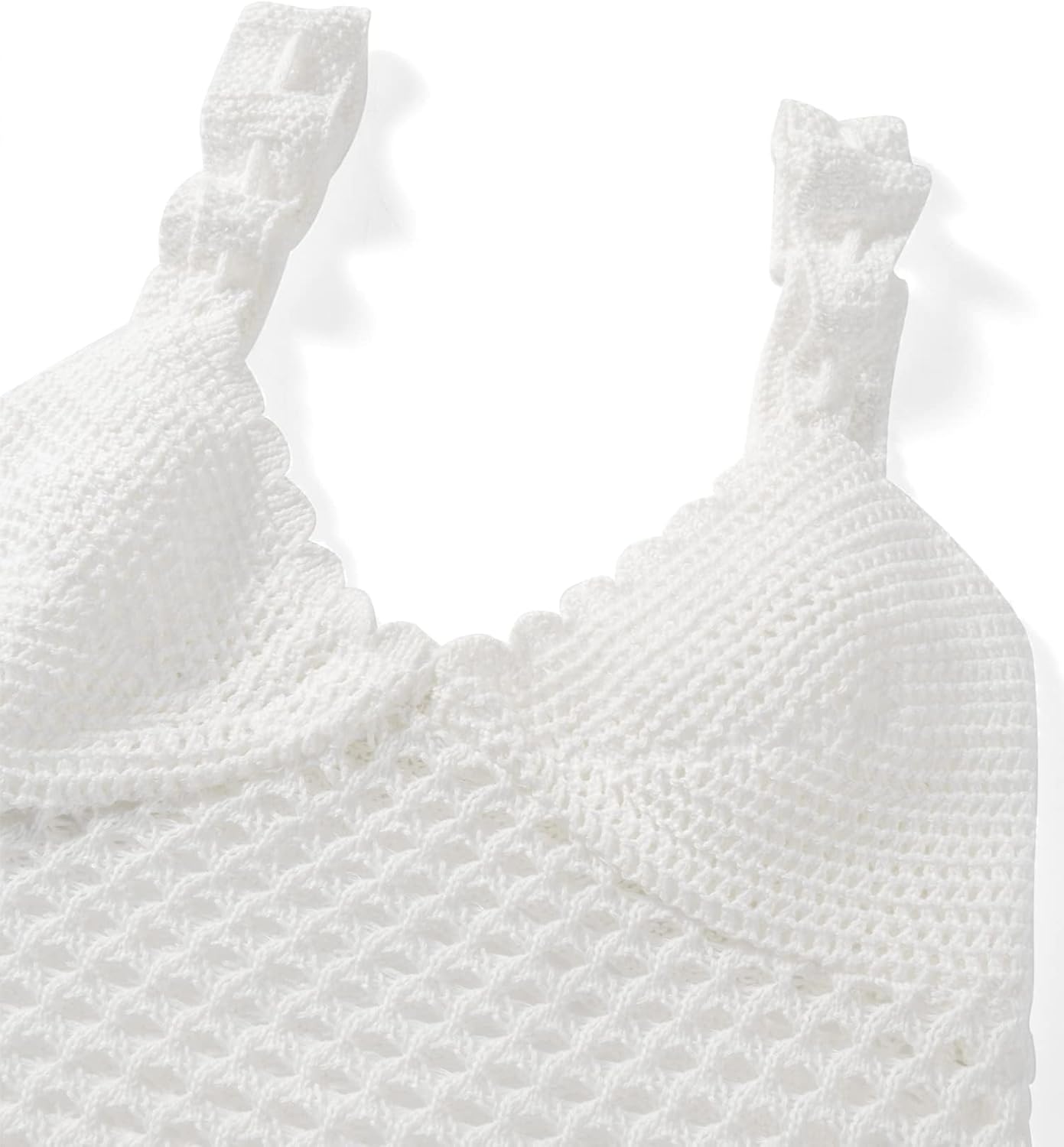 Sawden Women Y2k Crochet Knitted Two Piece Outfits Hollow Out Cami Top and High Waist Mini Skirt Beach Wear - Image 6