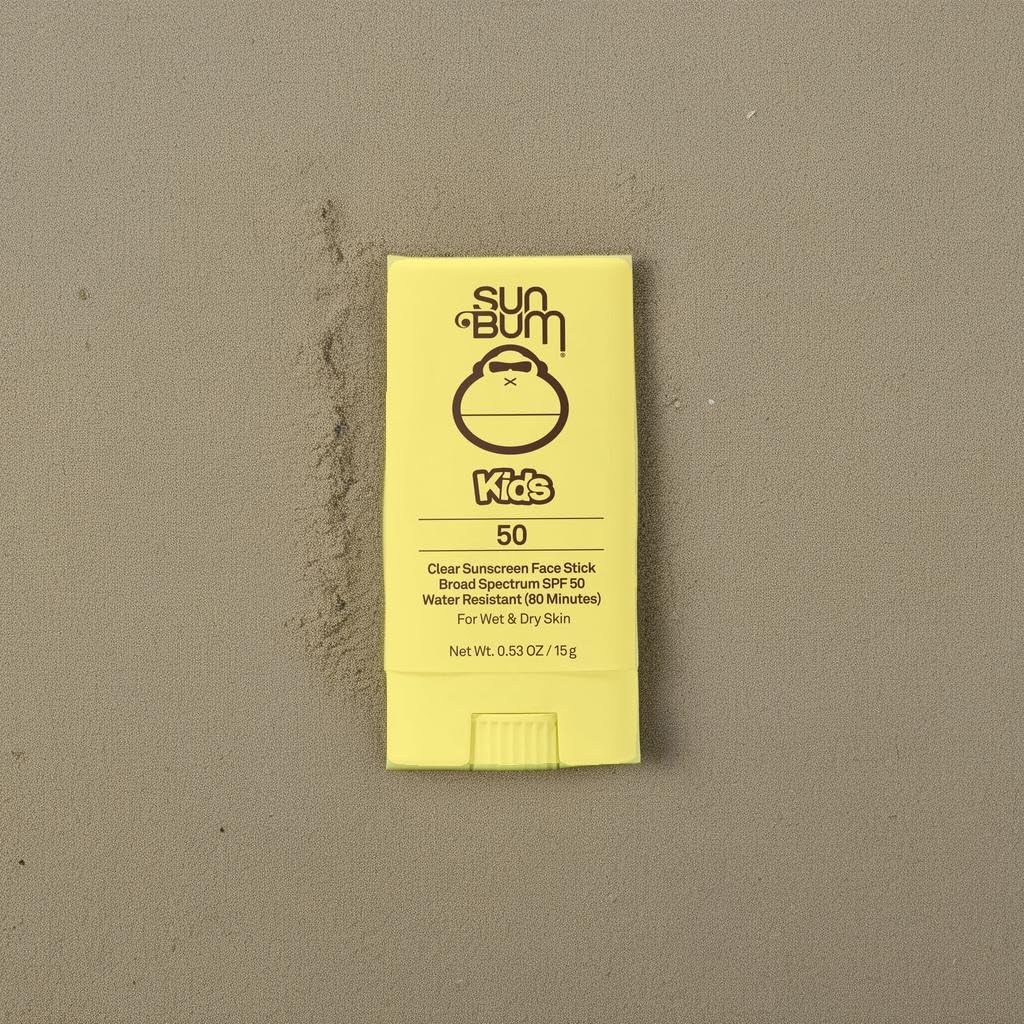 Sun Bum Kids SPF 50 Clear Face Stick Sunscreen - Wet or Dry Skin Application Broad Spectrum Sunscreen with Vitamin E - Hawaii 104 Act Compliant (Without Octinoxate & Oxybenzone) - Travel Size 0.53 oz - Image 5