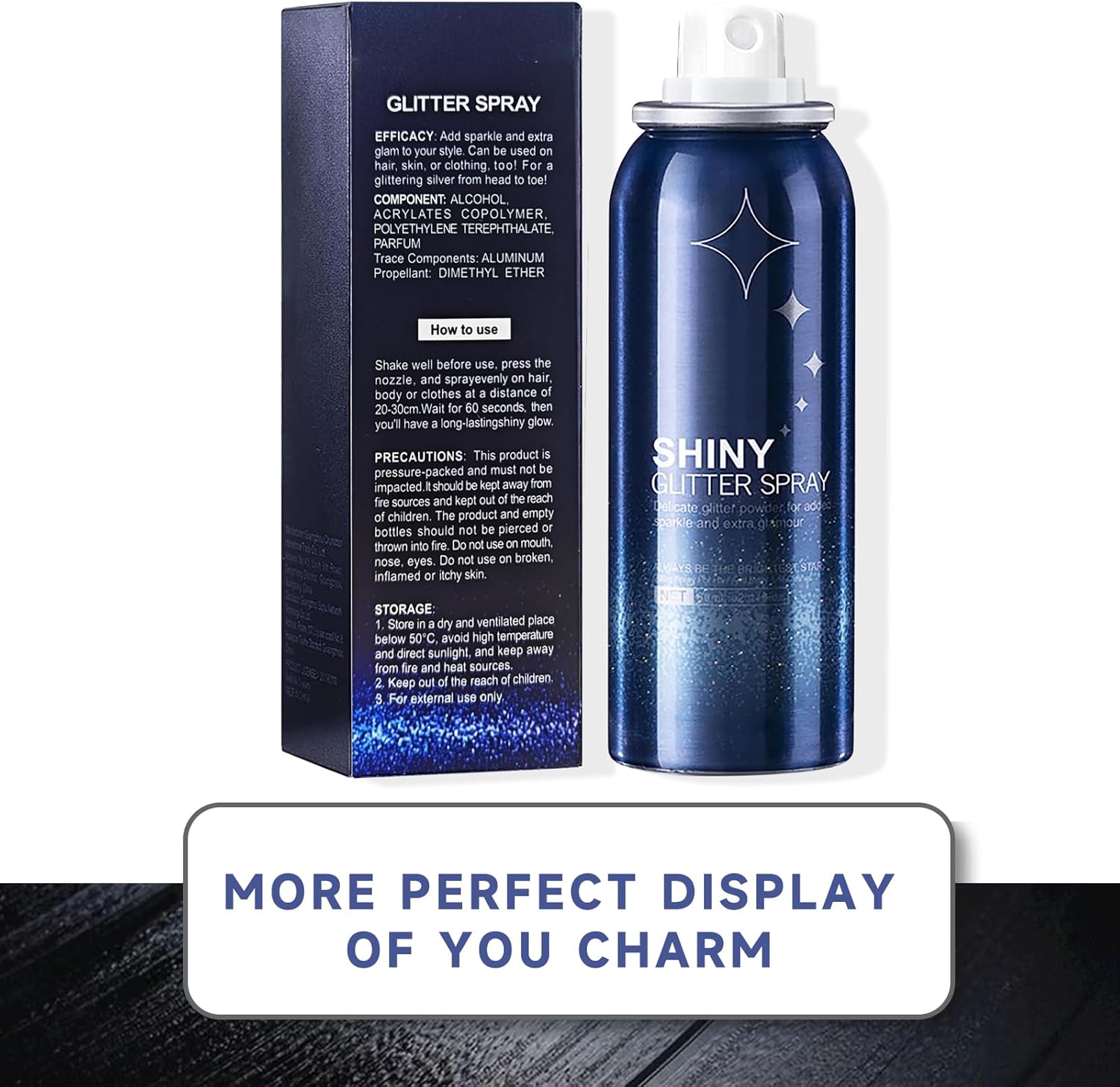 Body Glitter Spray for Hair and Body, Hairspray for Clothes, Long-Lasting Body Shimmer Spray Suitable for Stage, Festival Rave and Makeup Prom 2.11 Fl Oz - Image 8