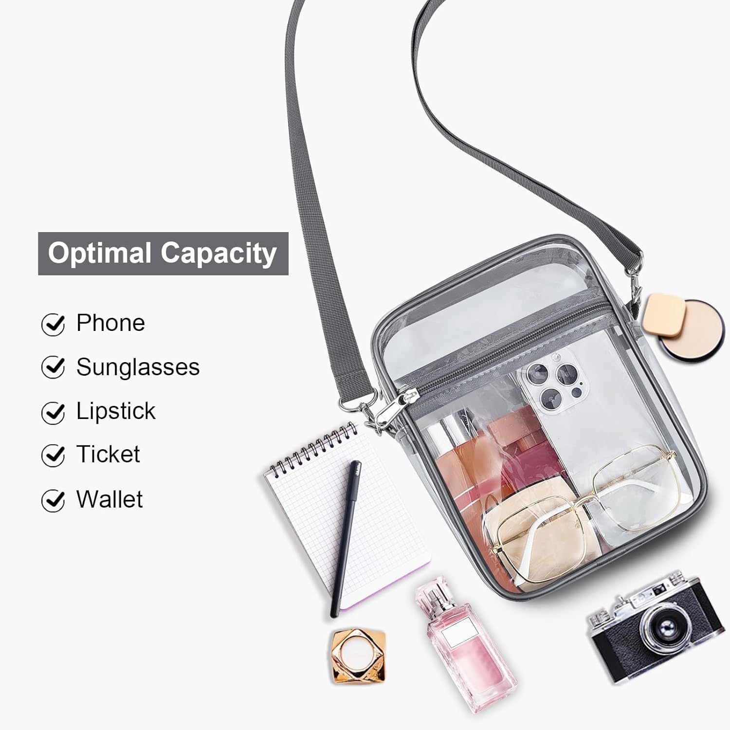 USPECLARE Clear Purse Stadium Approved CrossBody Bag for Men and Women - Image 6