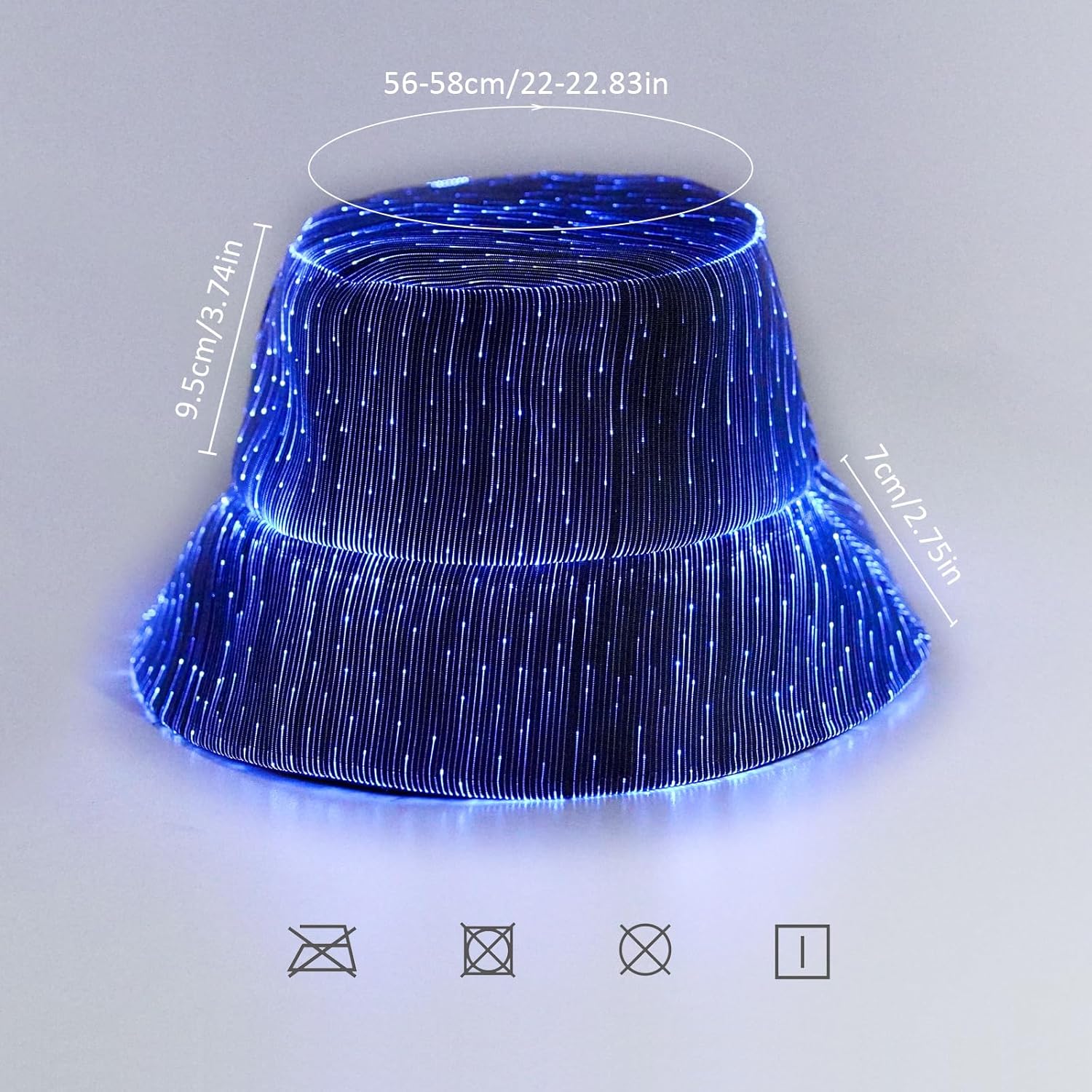 LED Rave Bucket Hat Light up Fisherman Cap 7 Colors Glow in the Dark Party Hats USB Rechargeable EDM Festival Gear - Image 5