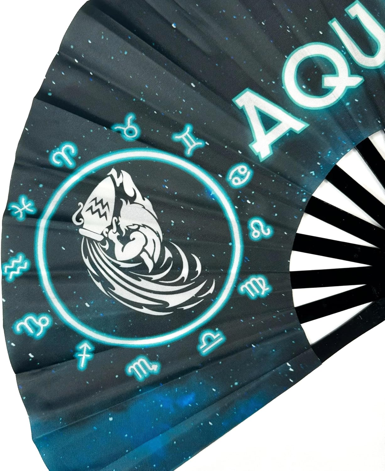 DeFlare | Cosmic Zodiac Rave Fan | Zodiac Sign Hand Fan | Astrology Rave Fan | Hand Fan | Large Rave Fan | Large Clacking Fan - Image 2