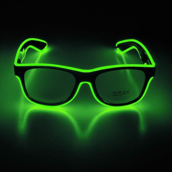 Aquat Light up EL Wire Neon Rave Glasses Glow Flashing LED Sunglasses Costumes for Party, EDM, Halloween RB01