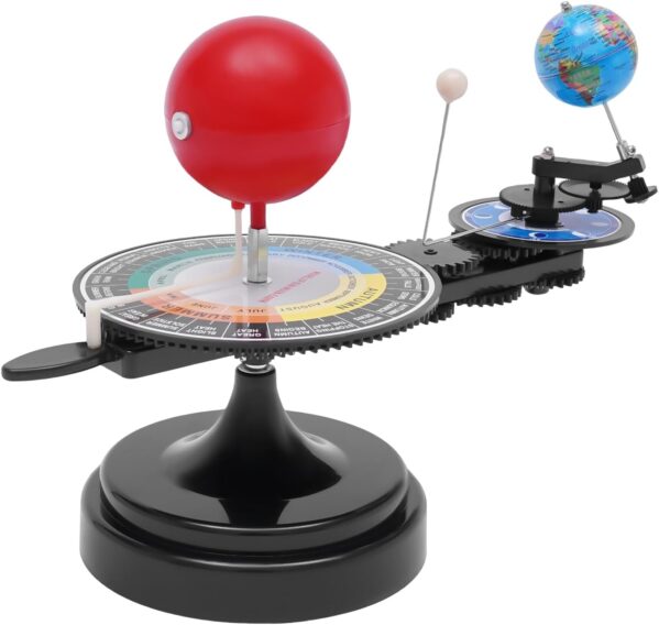 Sun Earth Moon Orbital Model with LED Light, Educational Planetarium Project Kit English Solar System Orbital Planetarium Model Kids Solar System Model for Teens Students