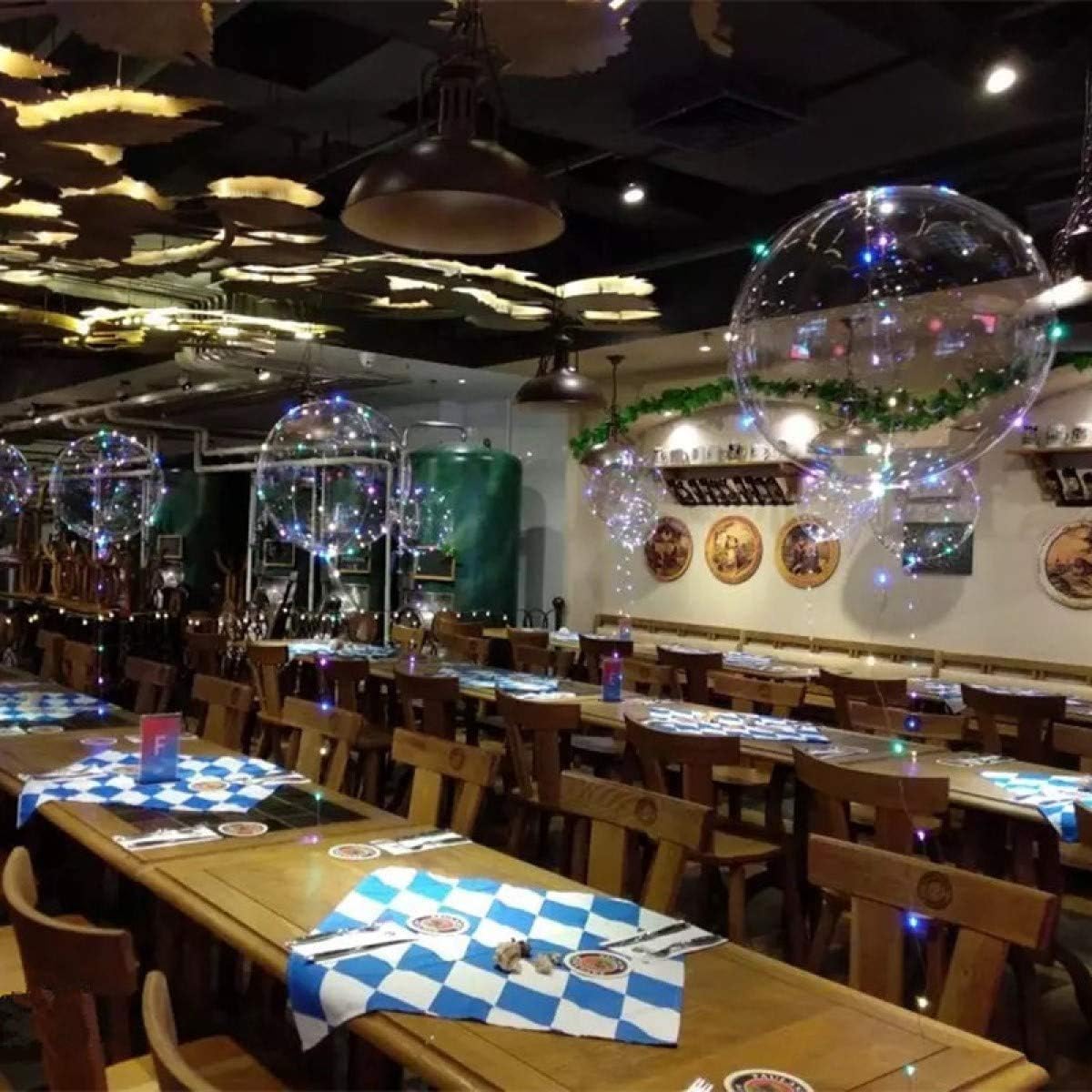 Yongxiang 10 PACKS LED Bobo Balloons,Transparent LED Light Up Balloons,Helium Style Glow Bubble Balloons with String Lights for Party Birthday Wedding Festival Decorations (Colorful) - Image 2