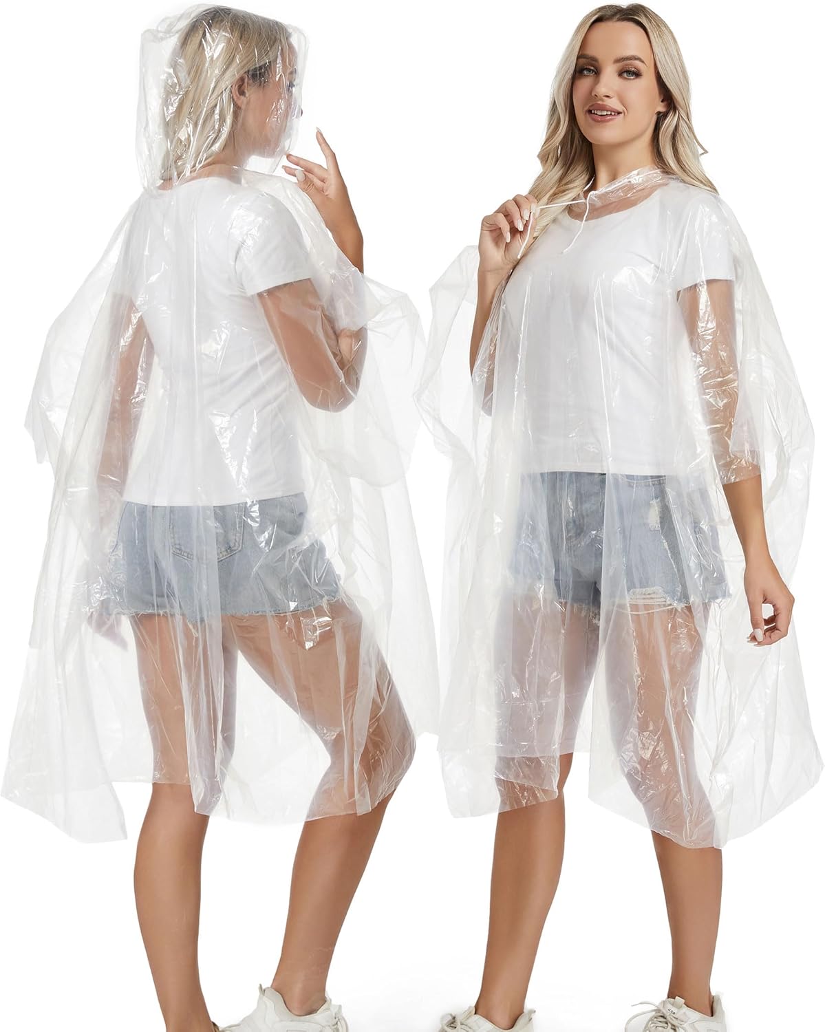 6/12 Pack Disposable Rain Ponchos Family Pack for Adults - Emergency Rain Ponchos for Women and Men - Image 6