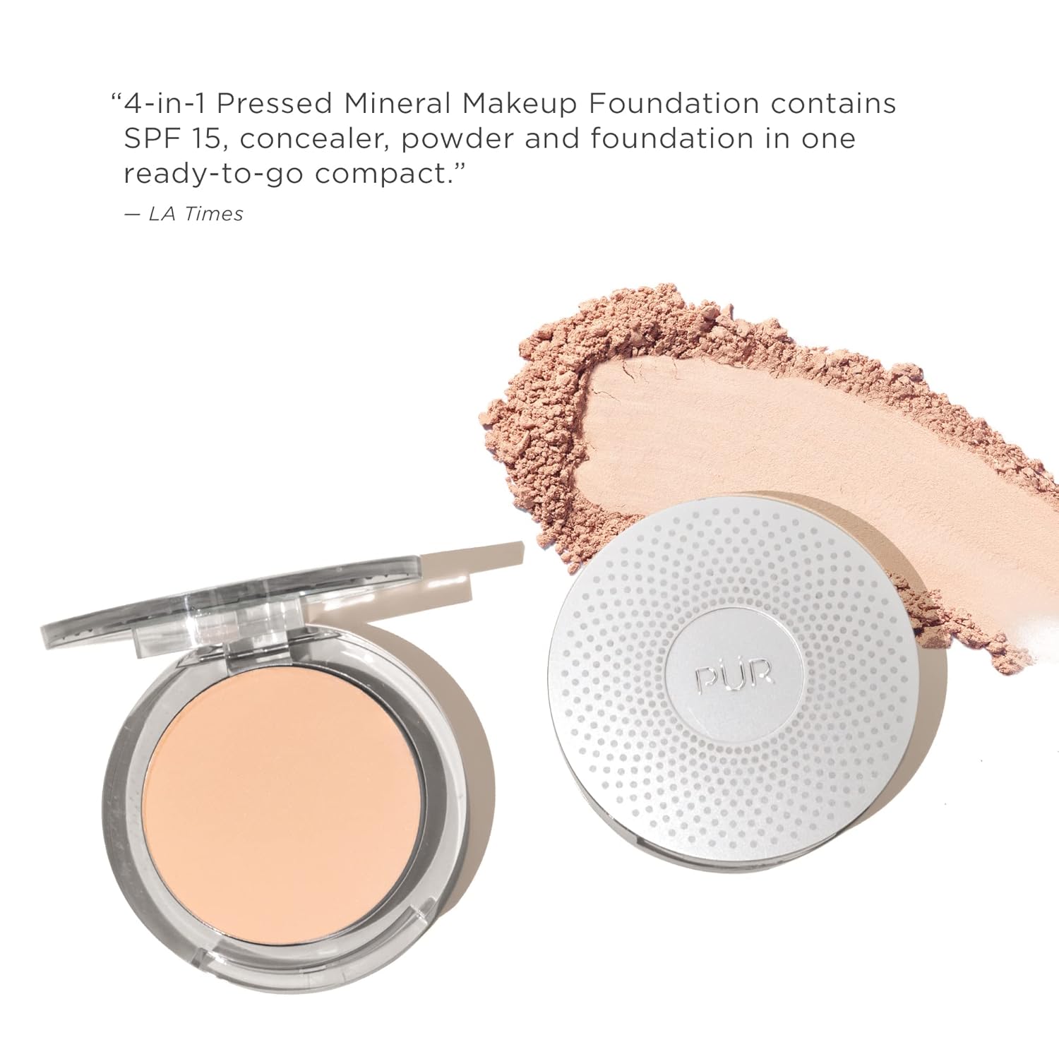 PÜR Beauty 4-in-1 Pressed Mineral Makeup SPF 15 Powder Foundation with Concealer & Finishing Powder- Medium to Full Coverage Foundation- Mineral-Based Powder- Cruelty-Free & Vegan Friendly - Image 10