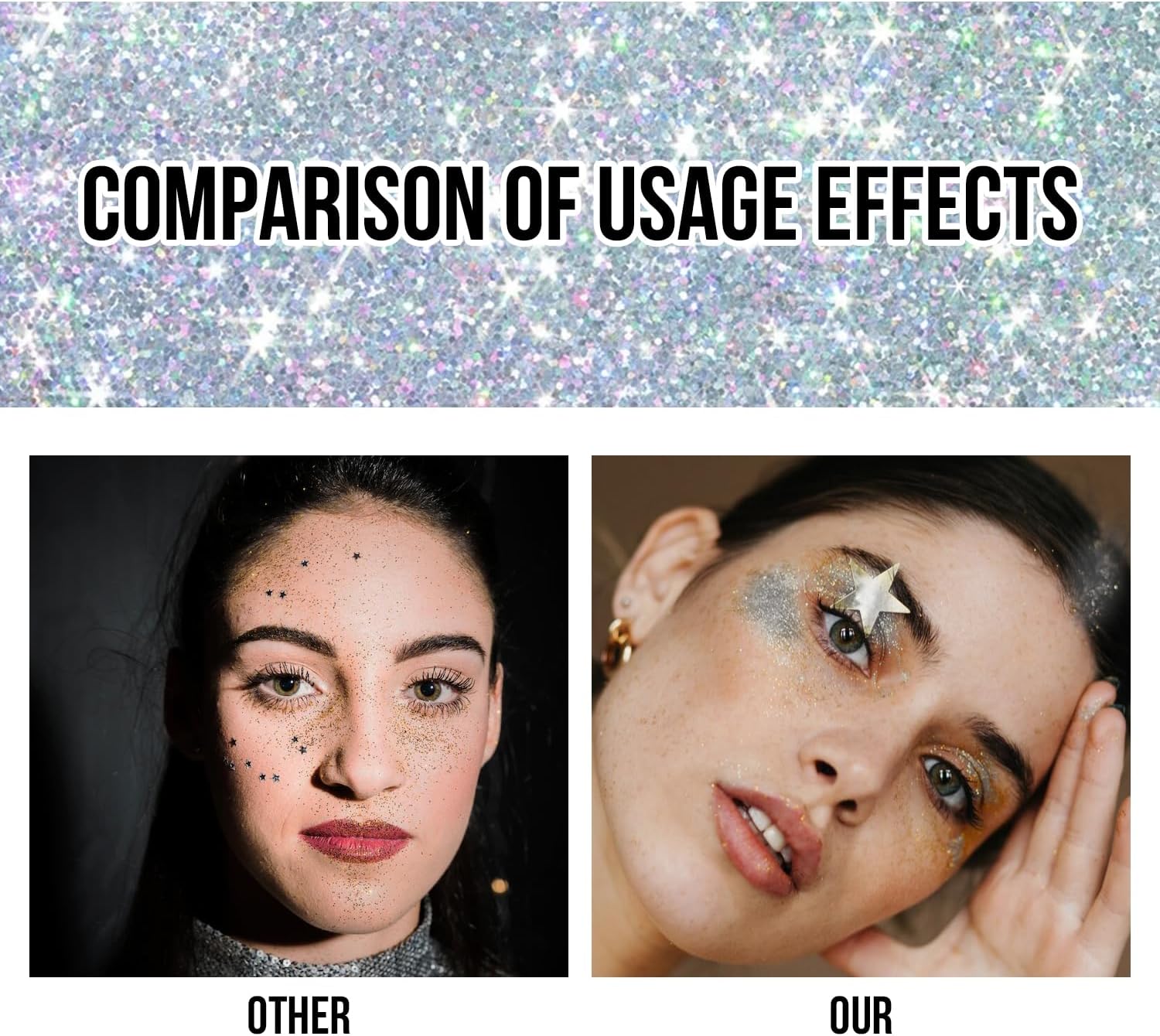 Brzeaf Waterproof Mermaid Glitter Stick, Shimmery& Long Lasting, Hair Eyeshadow Face Body Glitter, Singer Concert Music Rave Festival, Glitter Stick Makeup for Women Men - Image 9