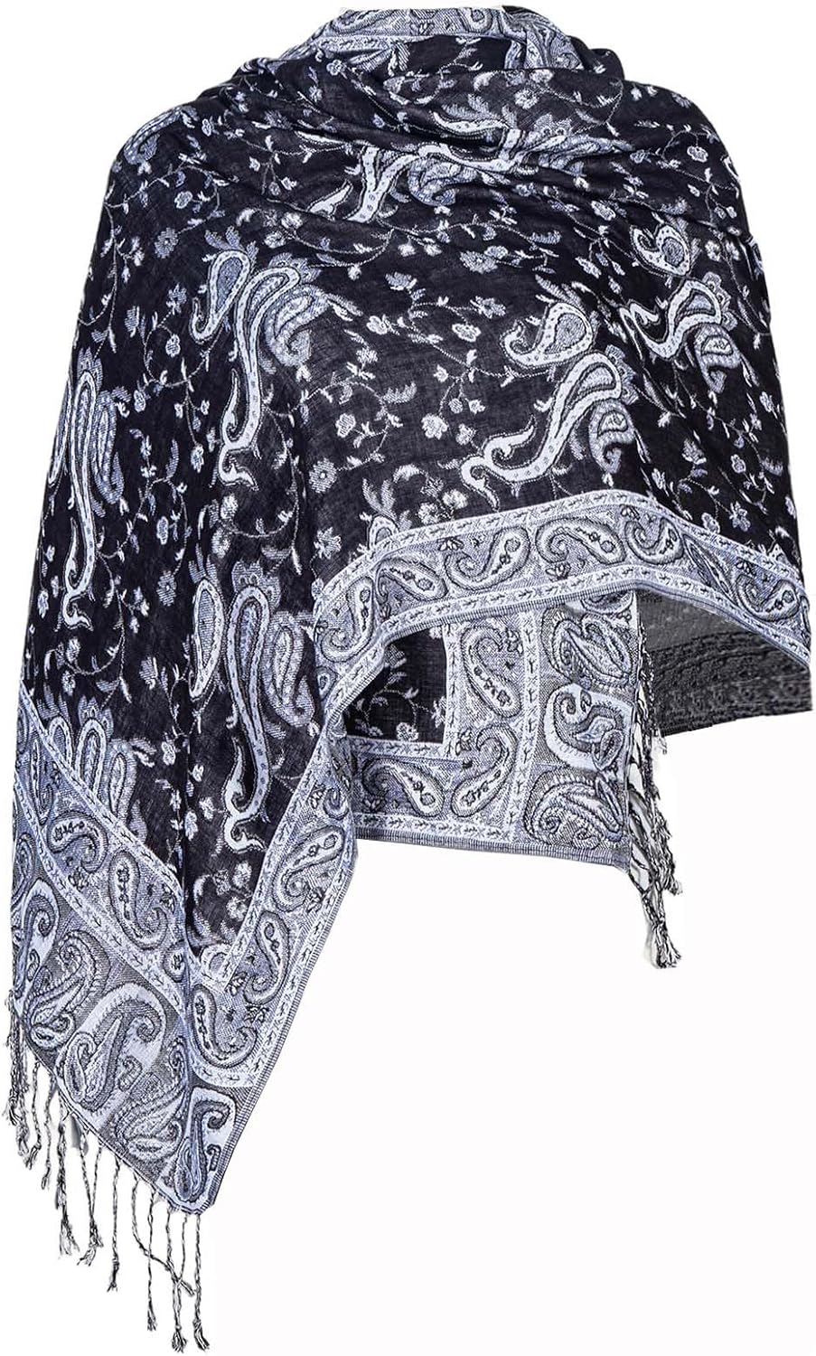Pashmina Feel Shawls Wraps Rave Scarf for Women Soft Silky Reversible Men Scarves Hijab