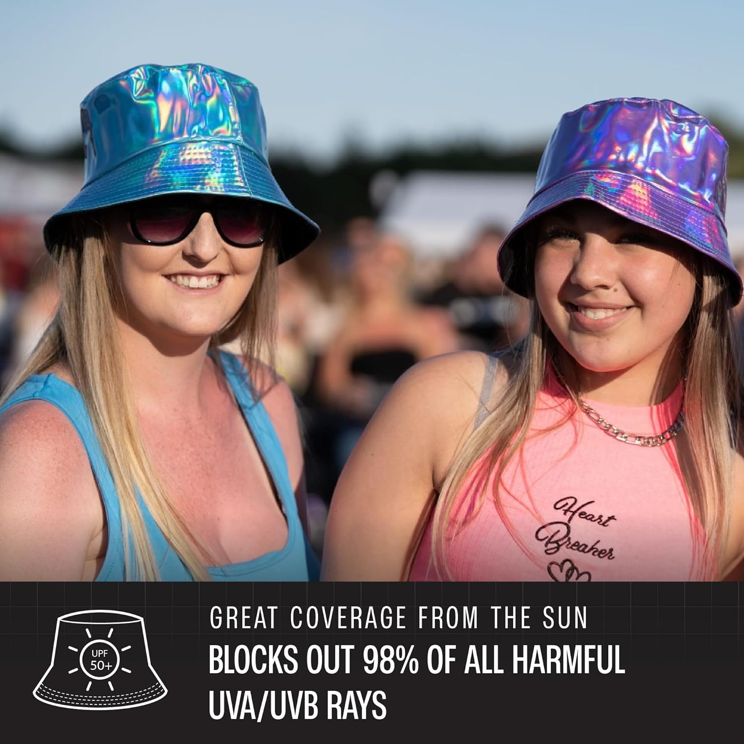 Rave Bucket Hat for Women & Men - Cute Bucket Hats - Festival Hat Adjustable 50+ SPF Protection Rave Accessories - Image 4