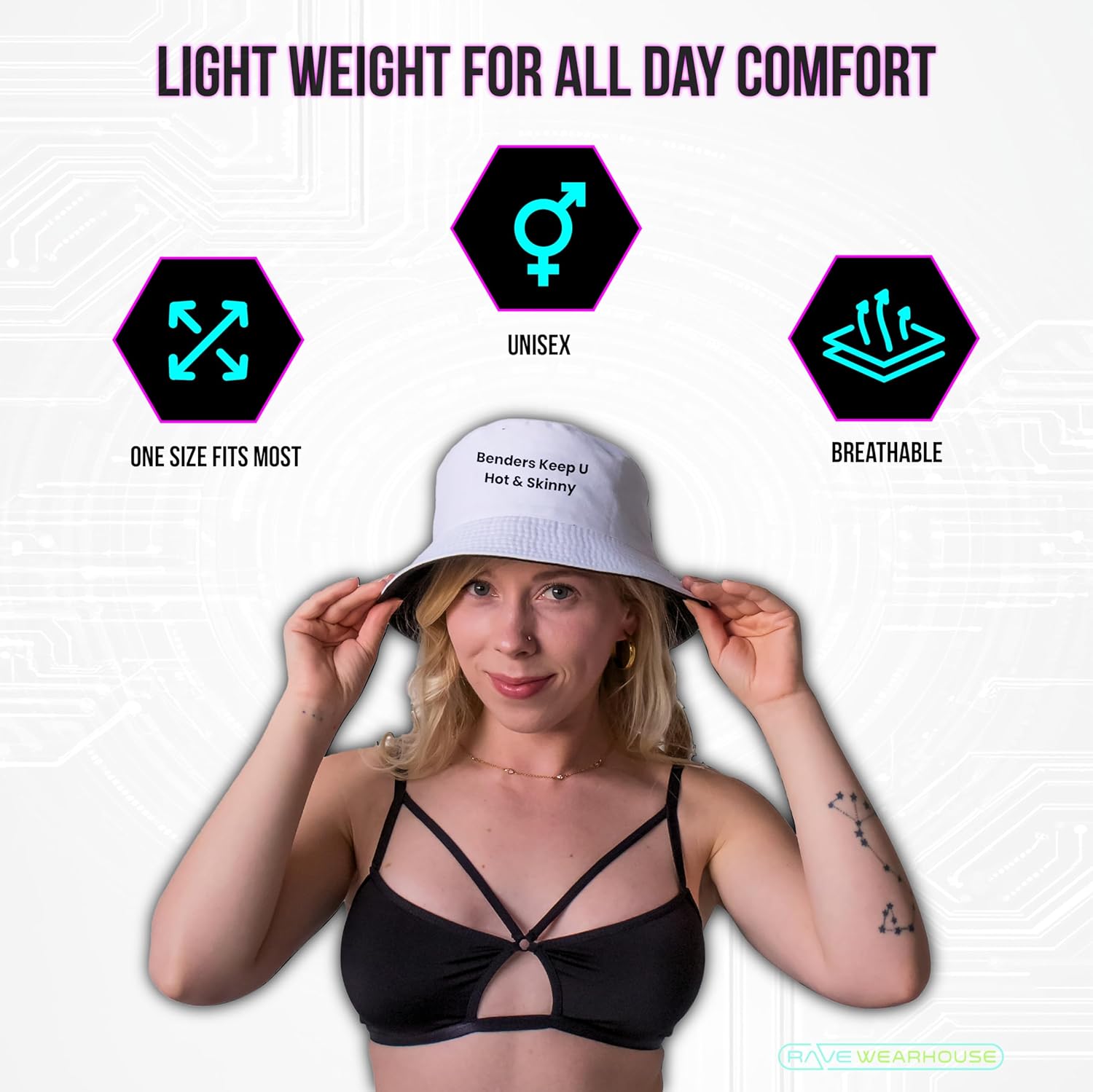 Unisex Bucket Hat Beach Sun Hat Aesthetic Fishing Hat for Men Women Teens, Reversible Double-Side-Wear - Image 3