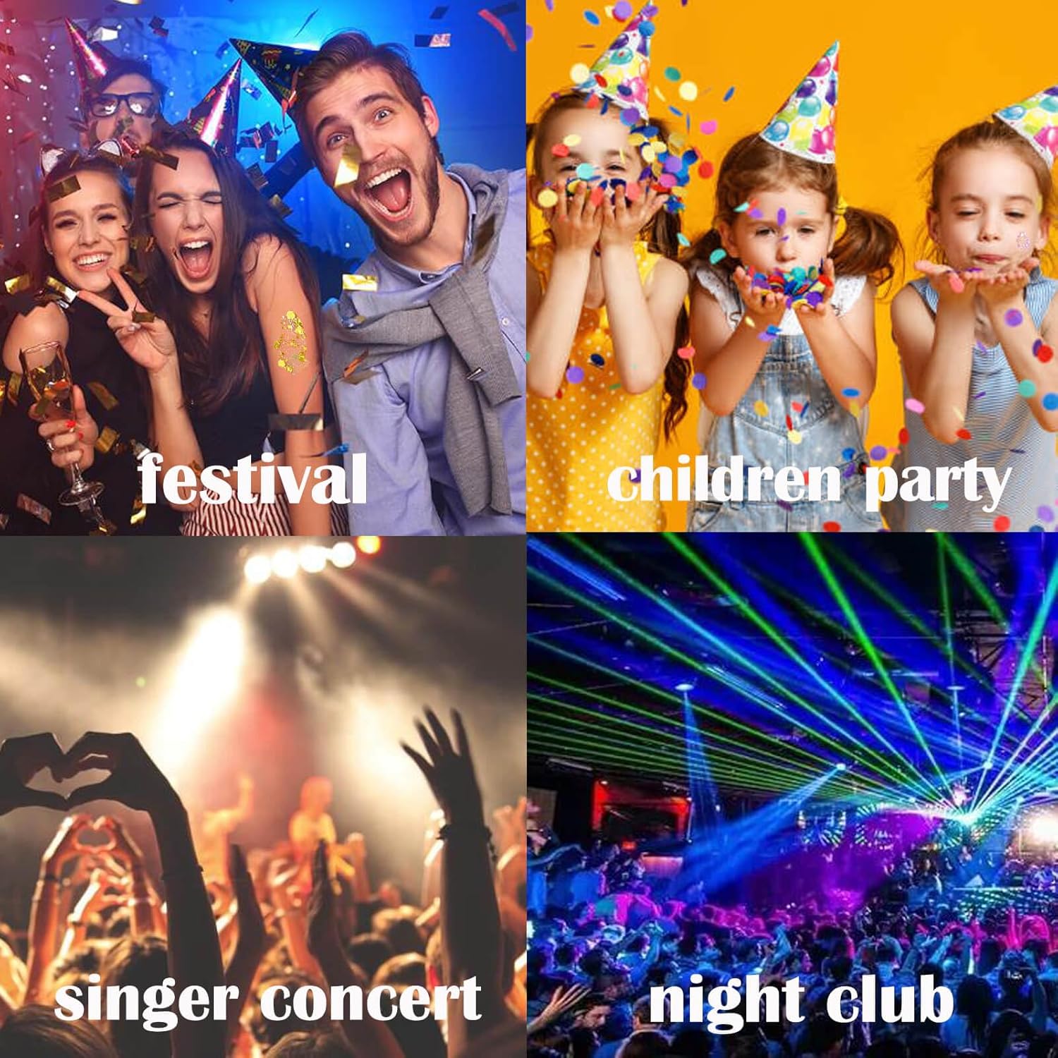 White Face Glitter Gel,Singer Concerts Festival Rave Accessories,Mermaid Body Glitter,Carnival Halloween Hair Glitter Sequins Face Glitter Paint Makeup,Sparkling Chunky for Women&Kids - Image 7