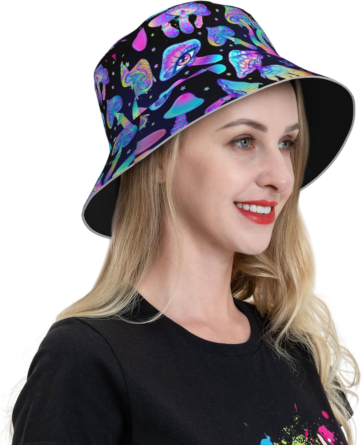 Fashion Retro 80s 90s Bucket Hat for Men Women Packable Sun Cap Rave Party Outfit Accessories Fisherman Hat - Image 4