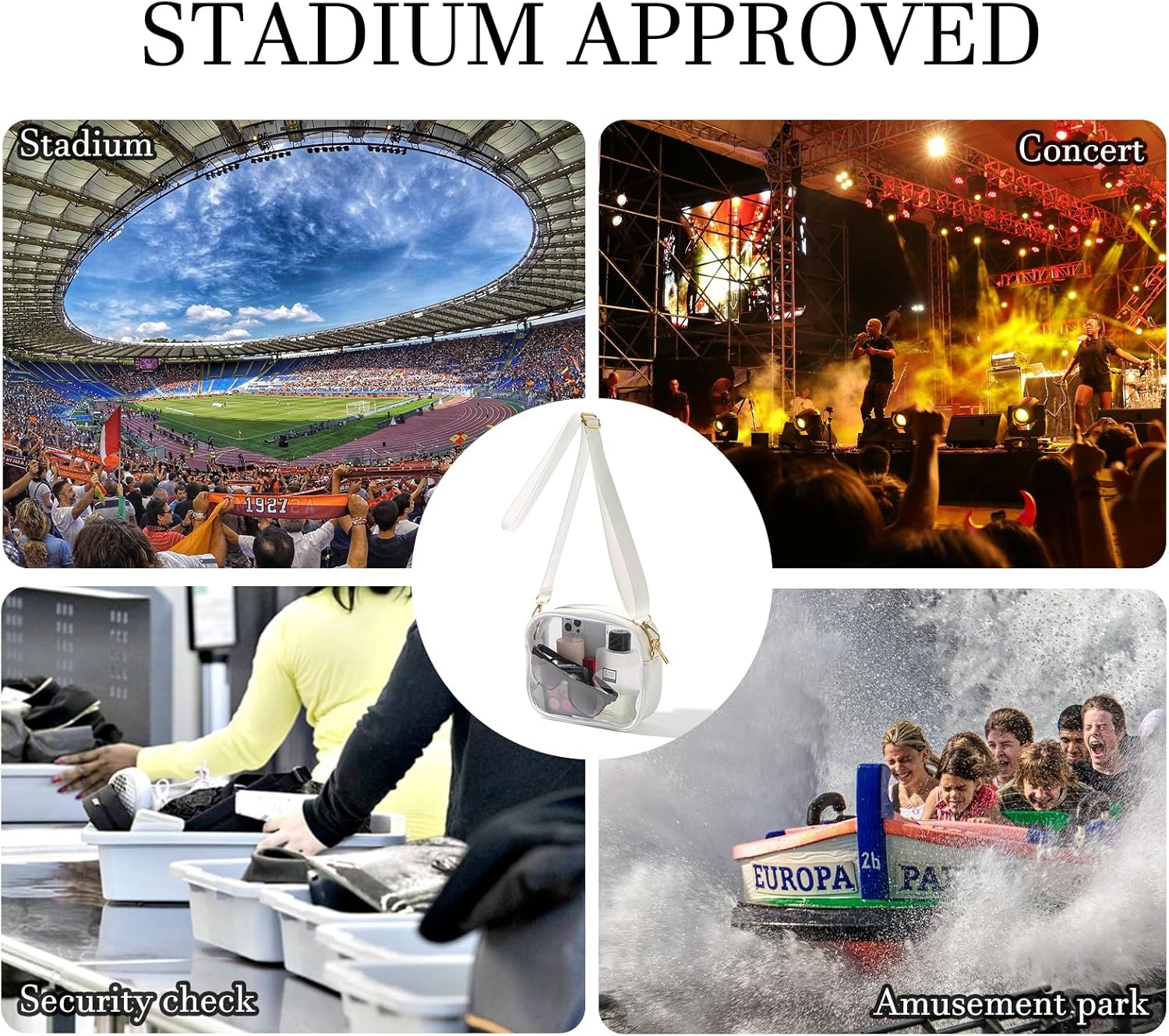 TOBVZOO Clear Bag Stadium Approved, Crossbody Transparent Bag for Concerts Sports Events, Purses for Men & Women - Image 6